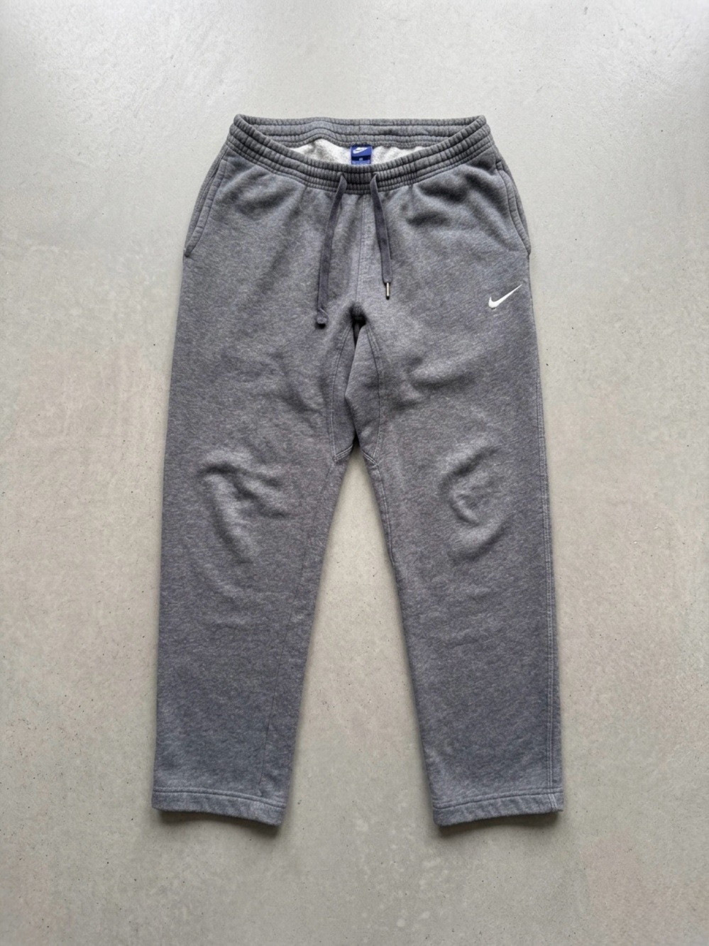 Nike Grey Heather Fleece Joggers with White Swoosh